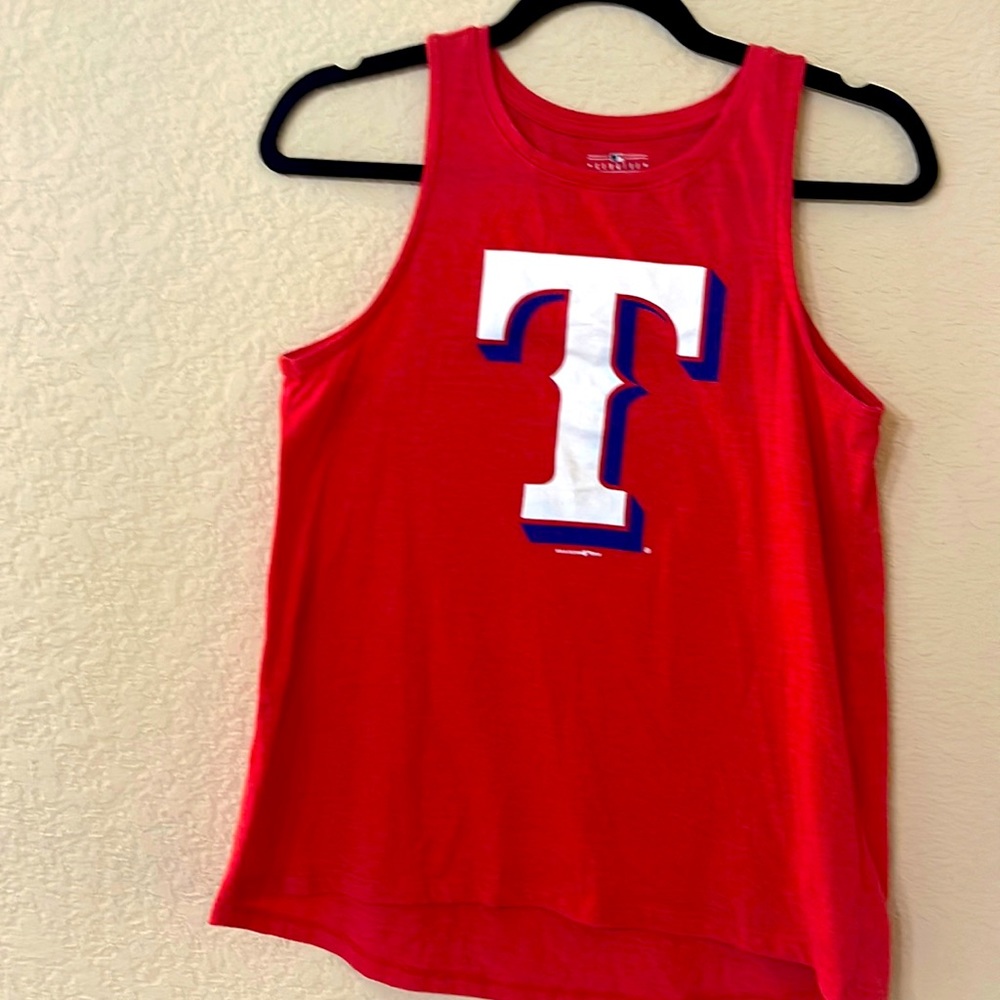 Texas Rangers women tank-Small
